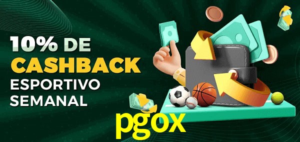 10% de bônus de cashback na pgox